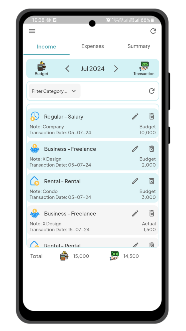 Money InOut - Track Income and Expenses, light mode