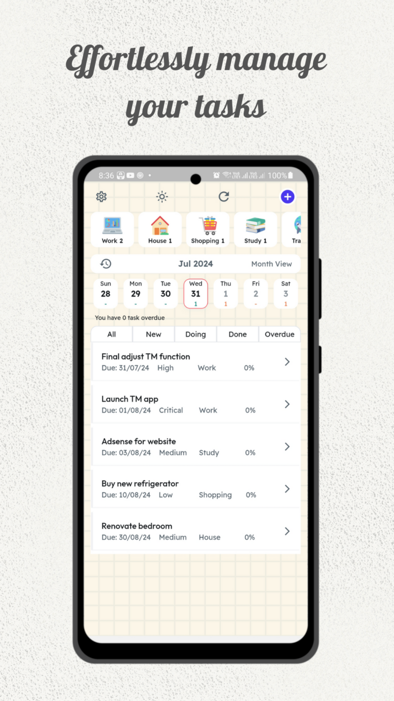 Task Mate light mode