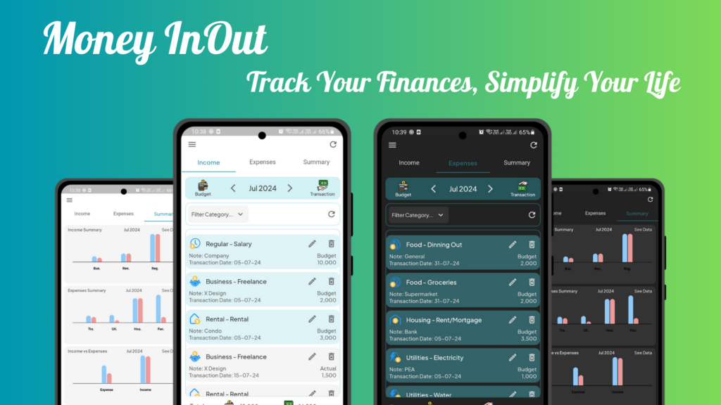 Money InOut - track income and expenses