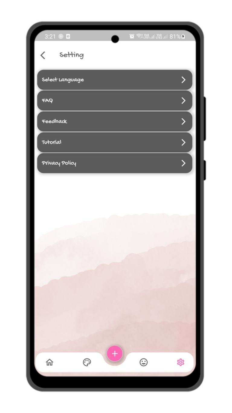 Setting Mood Lens - Mood Tracker